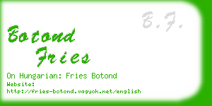 botond fries business card